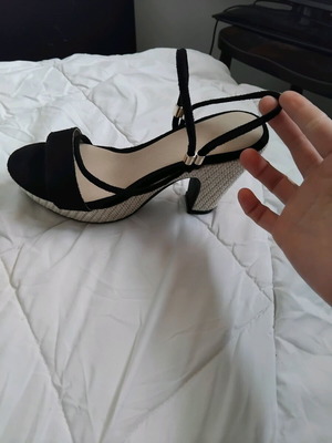 Women Heels New Black Sandals Size 36