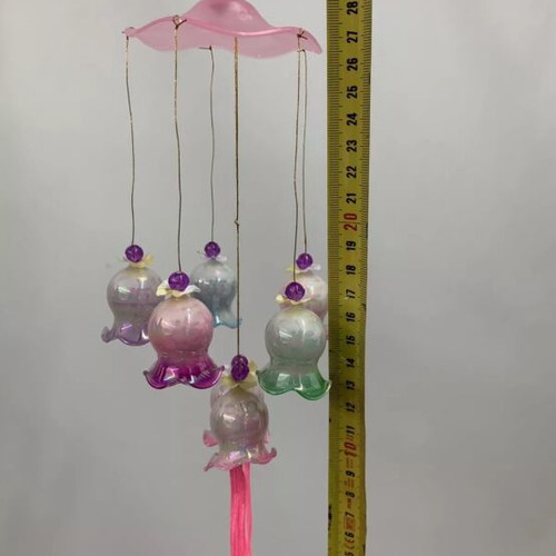 Balcony decoration with glass bells that make sound new