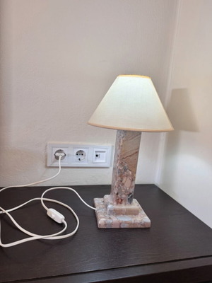 Marble bedroom table lamp, 37cm height