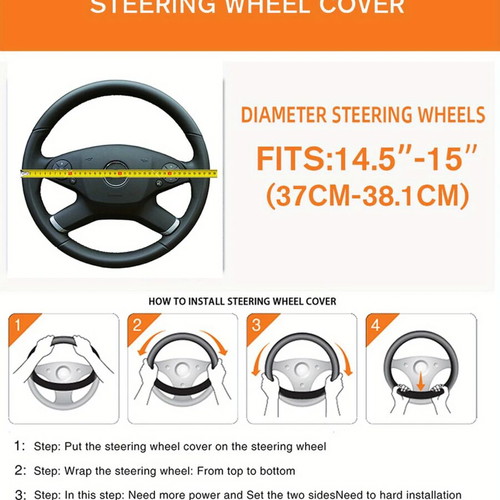 Steering wheel cover new in brown, pink, beige, purple, gray
