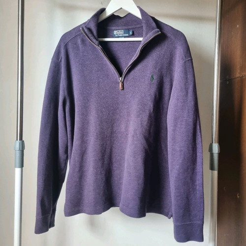 Polo Ralph Lauren πουλόβερ με φερμουάρ σαν καινούργιο, μέγεθος L, μωβ