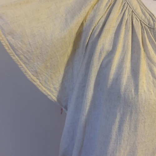 H&M beige oversized dress, linen fabric