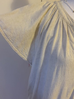 H&M beige oversized dress, linen fabric