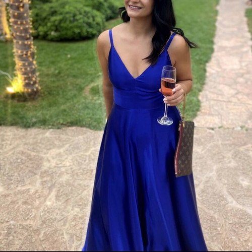 Elegant blue occasion dress, size M
