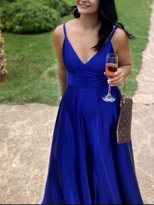 Elegant blue occasion dress, size M