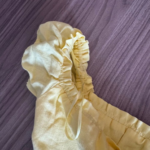 Bershka dress new, yellow, large, 100% cotton linen