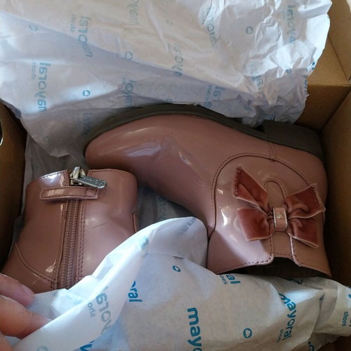 Mayoral boots used, patent leather, size 30, pink