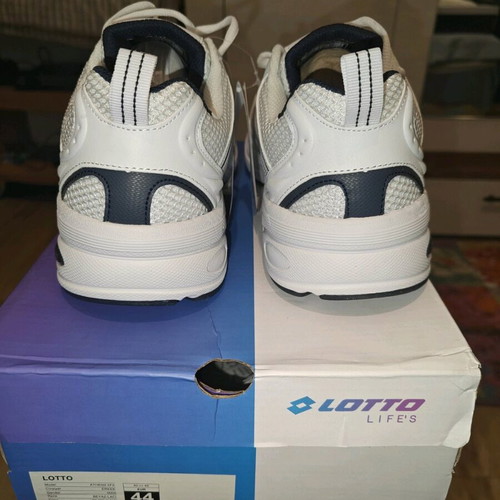 Lotto Athens 4FX men's athletic shoes new, white with silver details