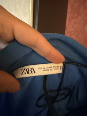 Zara μπλε πουκάμισο με ζώνη, μέγεθος Medium