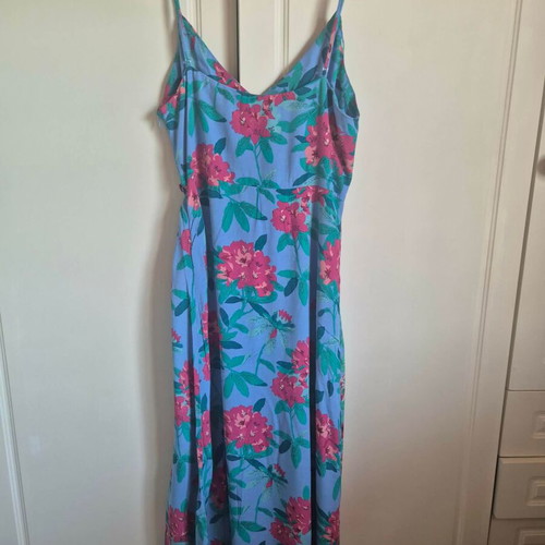 Zara floral dress L new with tag, blue multicolor