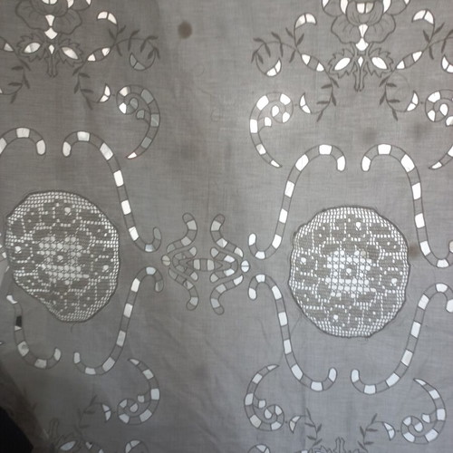 Vintage handmade Richelieu curtain 1.40x1.10, like new