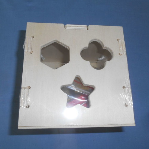 Wooden cube new, sealed packaging