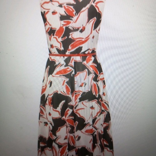Mandco Floral Sleeveless Dress With Belt Refurbished, Size 50