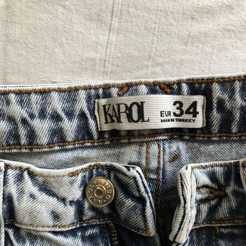 Karol women's jeans, light blue acid wash, size XS 34