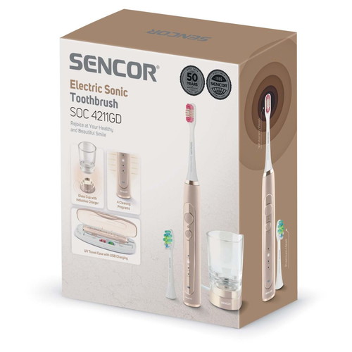 SENCOR SOC 4211GD electric toothbrush new, gold