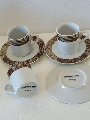 Σετ 6 φλυτζάνια καφέ Aslanis Home καινούργιο, πορσελάνη με σχέδιο
