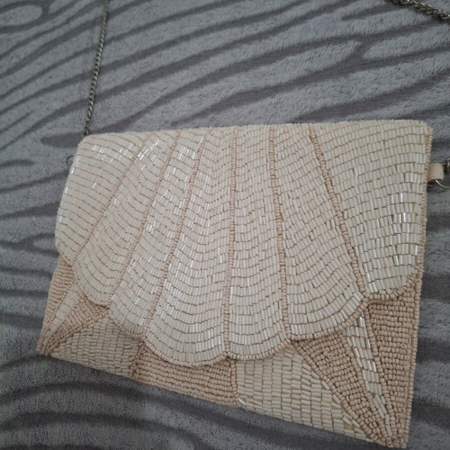 Evening clutch bag, beige