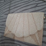 Evening clutch bag, beige