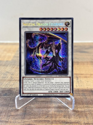 Yu-Gi-Oh! Skeletal Dragon Felgrand Prismatic Secret Rare 1st Edition card near mint