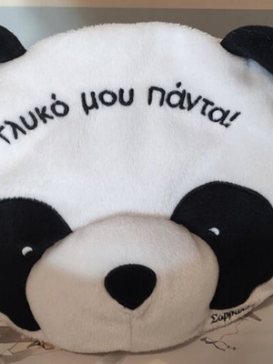 Soft panda plush pillow book for babies