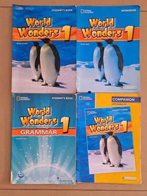 Βιβλία αγγλικών World Wonders 1 μεταχειρισμένα, πακέτο 4 τεμαχίων