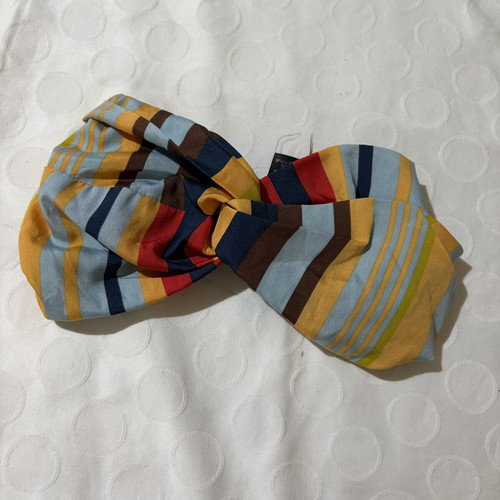ZARA hairband with elastic, striped design
