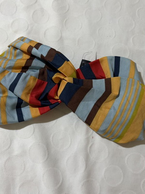 ZARA hairband with elastic, striped design