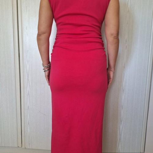 Long fuchsia sleeveless dress Zara size L like new