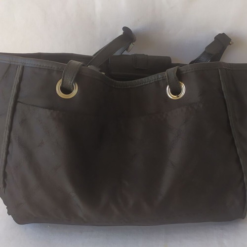 Longchamp shoulder bag like new, black leather, Paris 1948