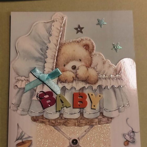Baby boy greeting cards, pack of 2, with envelopes