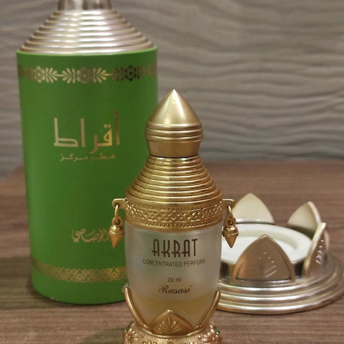 Rasasi Akrat perfume oil used, 20ml, oriental floral scent