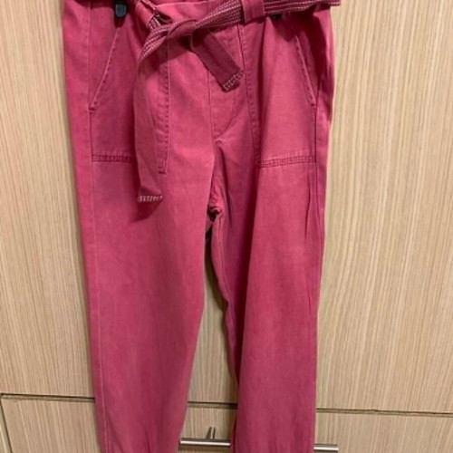 Zara Girls' Fuchsia Paperbag Jogger Pants size 140 like new