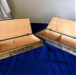  2 χειροποίητα ξυλόγλυπτα κουτιά από την Βουλγαρία (πωλούνται μαζί)