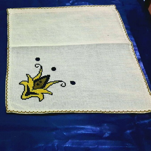 Set of 2 vintage handmade table linens like new