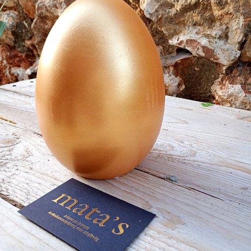 Golden decorative Easter egg 16cm new