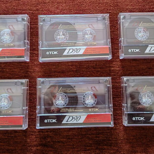 TDK D90 audio cassettes new, set of 6