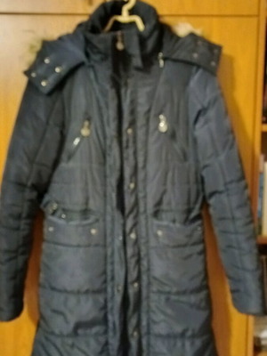 Γυναικείο μπουφάν μπλε με κουκούλα Julia Bergovich σαν καινούργιο, μέγεθος S