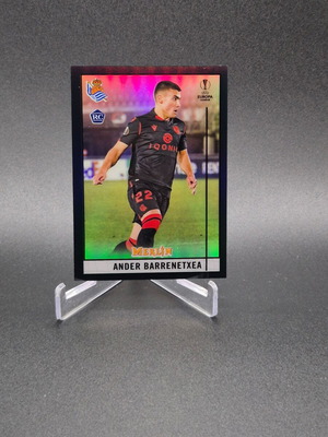 2020-21 Topps Merlin Chrome UEFA Ander Barrenetxea Black Refractor /15 Rookie RC Real Sociedad card