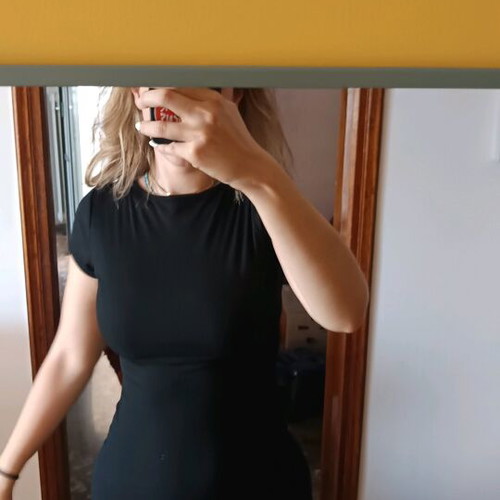 Ριπ ελαστικό φόρεμα σαν καινούργιο, midi, one size, μαύρο