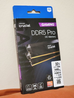 Crucial Pro DDR5 RAM 32GB Kit (2x16GB) 6400MHz CL32 new