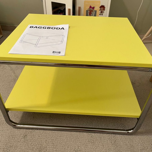 BAGGBODA coffee table IKEA, yellow, 71x50 cm