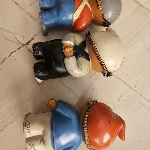 Mainzelmännchen figures vintage, used, all together