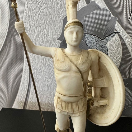 Achilles alabaster statue like new, 24 cm tall
