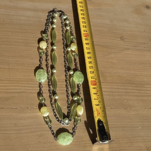 Necklace Fwo Bijou like new, green
