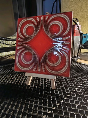 Wessel ceramic tile new, Mid-Century Modern, West Germany