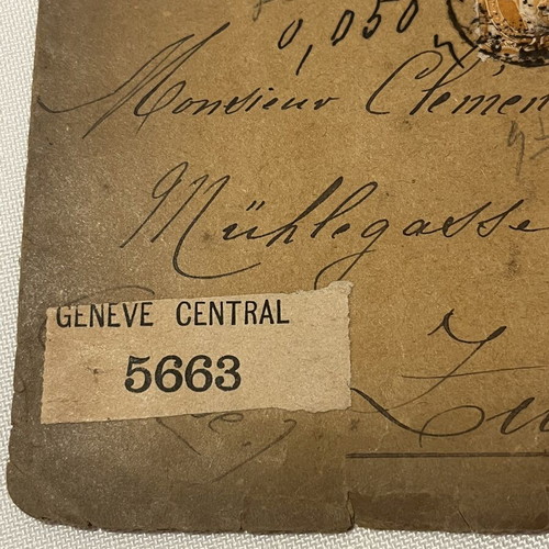 Rare 1890 Swiss postal cover with 5 red wax seals