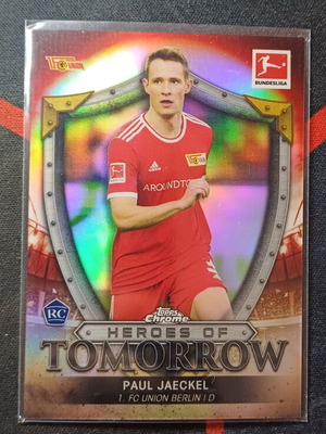 Topps Chrome Bundesliga 2021/22 Paul Jaeckel Heroes of Tomorrow card like new