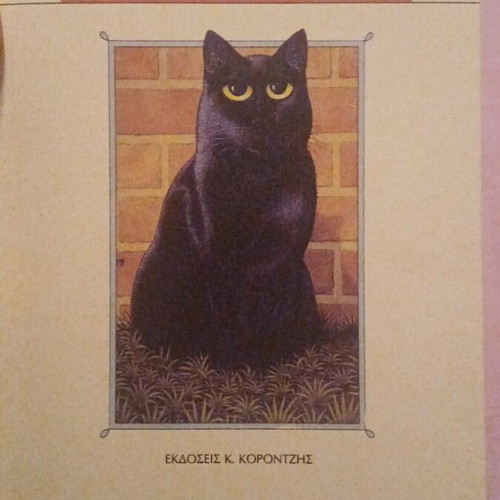 The Black Cat by Edgar Allan Poe book like new, Greek