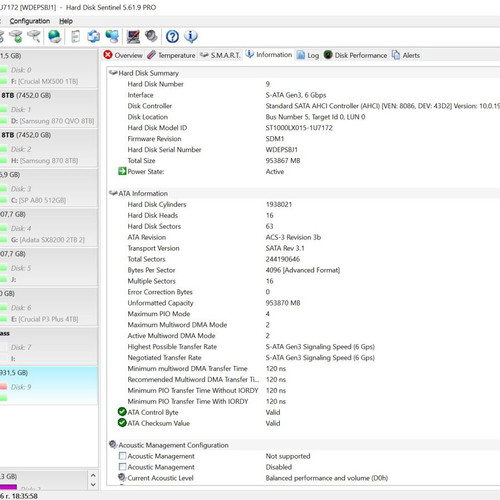 Seagate FireCuda Compute ST1000LX015 1TB 2.5 inch HDD used