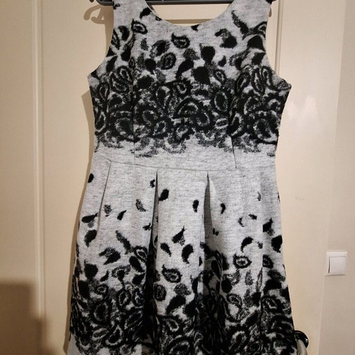 Attrattivo sleeveless mini winter dress like new, black and gray, size M